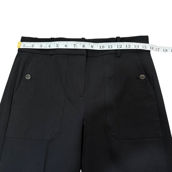 J. Crew Sydney Wide Leg Pant Cropped Black Cotton Blend Womens Size 6 - Picture 5 of 7